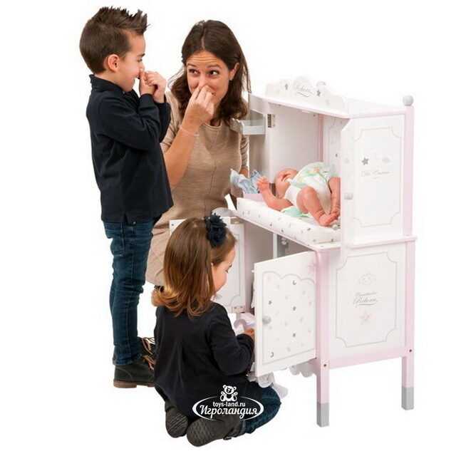 Деревянный игровой центр для кукол Скай 90*55 см с аксессуарами Decuevas Toys