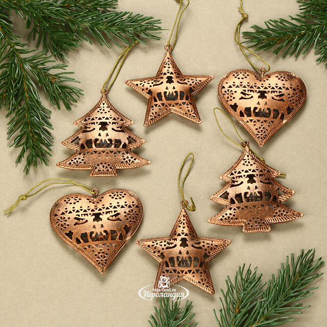 Набор ёлочных игрушек Осенняя Сказка 7 см, 6 шт, подвеска Breitner