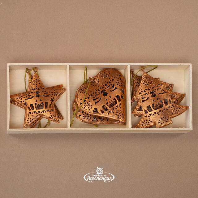 Набор ёлочных игрушек Осенняя Сказка 7 см, 6 шт, подвеска Breitner