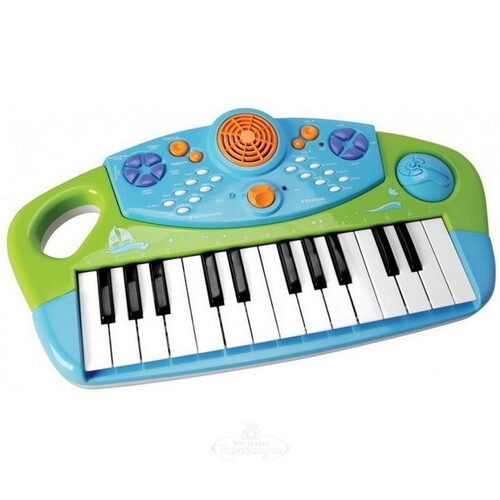 Детский синтезатор Пианола Летняя 25 клавиш, 37*20 см, зелёная Potex