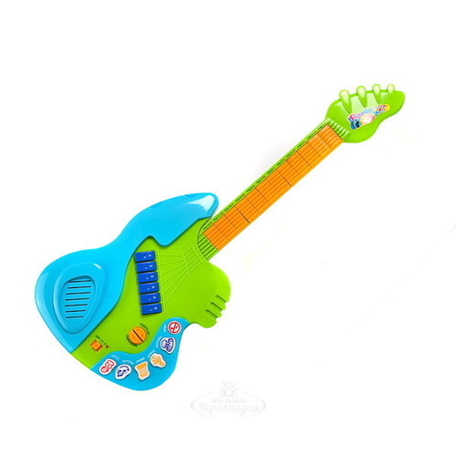 Детская гитара Радуга 12 клавиш-ладов, 59*23 см, зелёная Potex