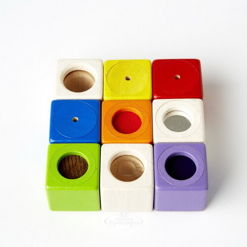 Развивающий набор Активные блоки, 9 кубиков, 35 мм Plan Toys