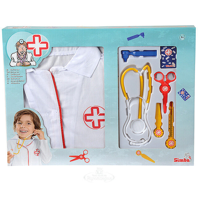 Набор доктора с халатом 8 предметов Simba (Симба)