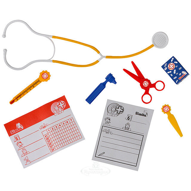 Набор доктора с халатом 8 предметов Simba (Симба)