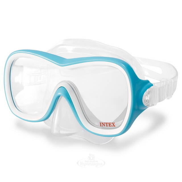 Маска для плавания Wave Rider Sport бирюзовая, 8+ INTEX