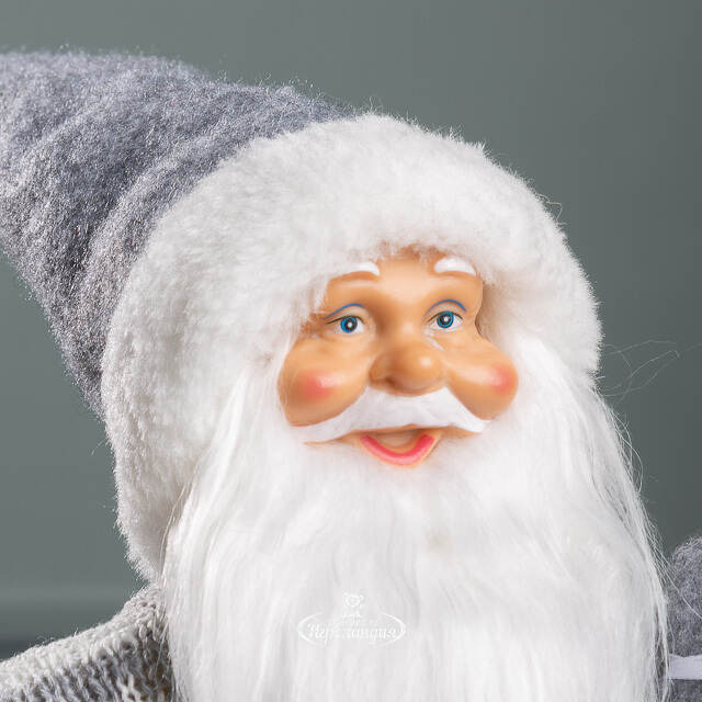 Новогодняя фигура Санта-Клаус в скандинавском свитере 30 см Kaemingk