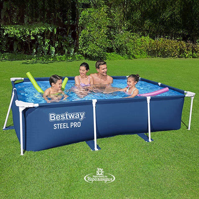 Прямоугольный каркасный бассейн 56403 Bestway Steel Pro (Бествей Стил Про) 259*170*61 см Bestway (Бествей)