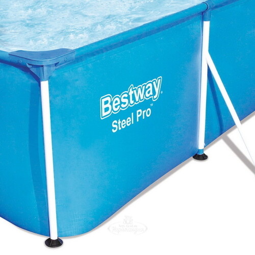 Прямоугольный каркасный бассейн Bestway Steel Pro 400*211*81 см, фильтр-насос Bestway