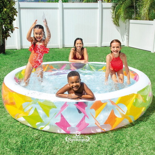 Семейный надувной бассейн Summer Joy 229*56 см, клапан INTEX