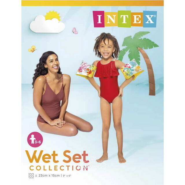 Нарукавники Подводный Мир 23*15 см, 3-6 лет INTEX