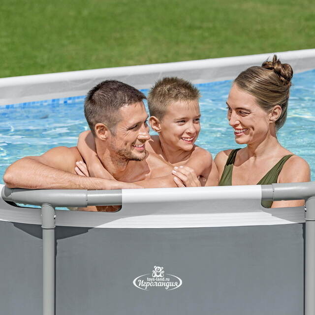 Каркасный овальный бассейн 56710 Bestway Steel Pro Max (Бествей Стил Про Макс) 549*274*122 см, фильтр-насос, аксессуары Bestway