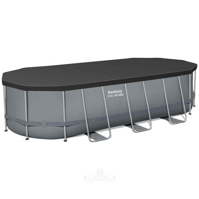 Каркасный овальный бассейн 56710 Bestway Steel Pro Max (Бествей Стил Про Макс) 549*274*122 см, фильтр-насос, аксессуары Bestway