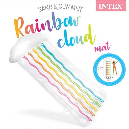 Надувной матрас для плавания Rainbow Cloud 180*86 см INTEX