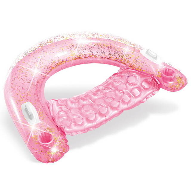 Надувное кресло с ручками Pink Shiny 119*97 см INTEX
