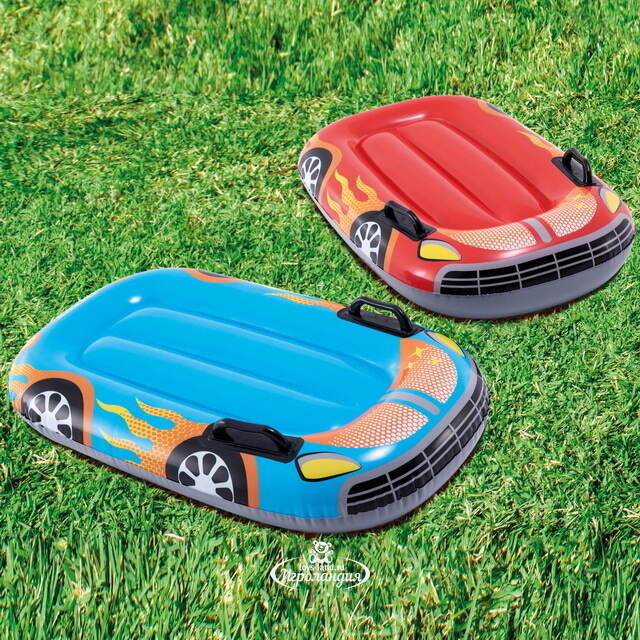 Водная дорожка для скольжения Racing Fun Slide 561 см с двумя надувными машинками INTEX