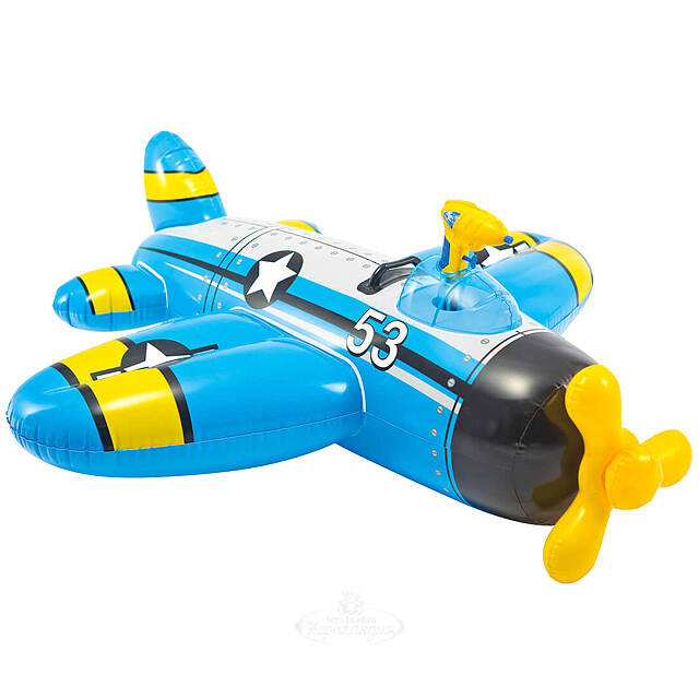 Надувная игрушка Самолет с водометом 132*130 см голубой INTEX (Интекс)