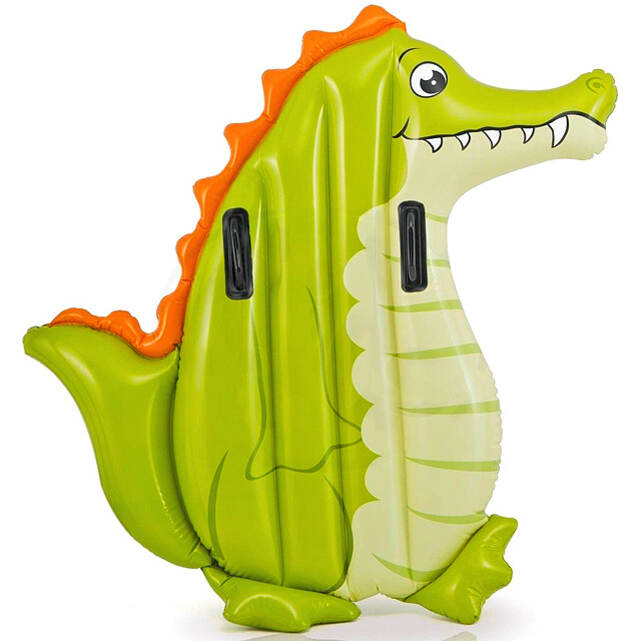 Надувной плот с ручками Дружелюбный Крокодил 114*112 см INTEX