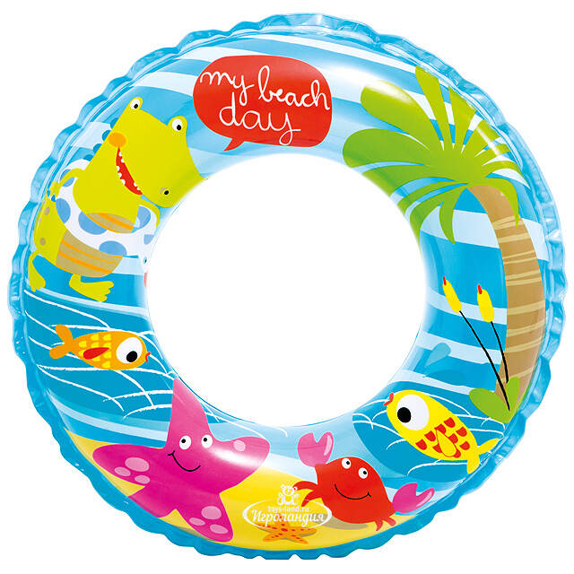 Надувной круг Морские жители 61 см голубой INTEX (Интекс)