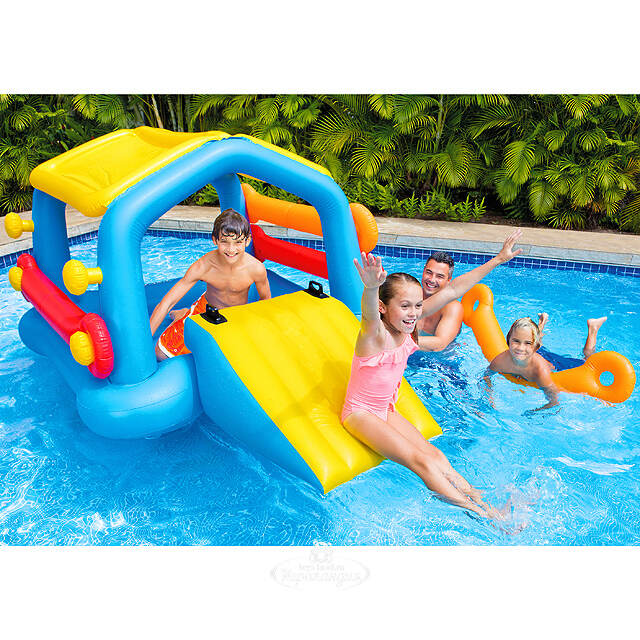 Водный игровой центр Домик с горкой 279*173*122 см INTEX (Интекс)
