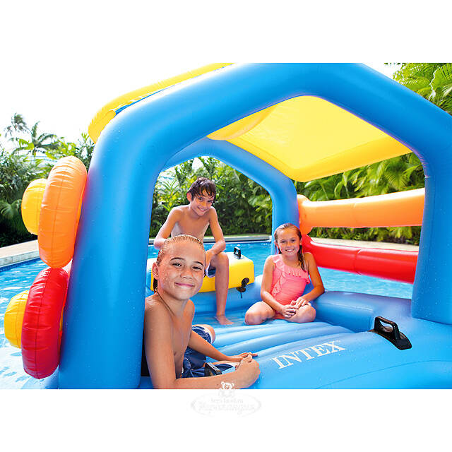 Водный игровой центр Домик с горкой 279*173*122 см INTEX (Интекс)