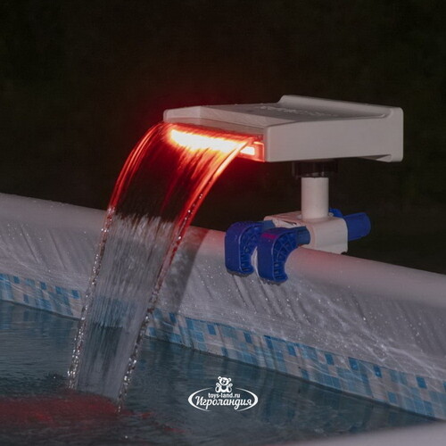 Водопад для бассейна с цветной LED подсветкой 35*30*26 см Bestway