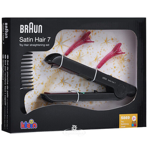 Набор парикмахера "Braun Satin Hair" с утюжком для волос, 4 предмета Klein