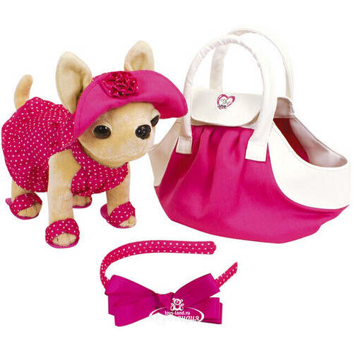 Chi Chi Love Чихуахуа 20 см в розовом платье и сумочке Simba