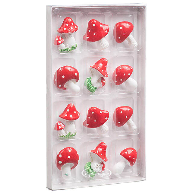 Мухоморчики на липучке 4 см, 12 шт Breitner
