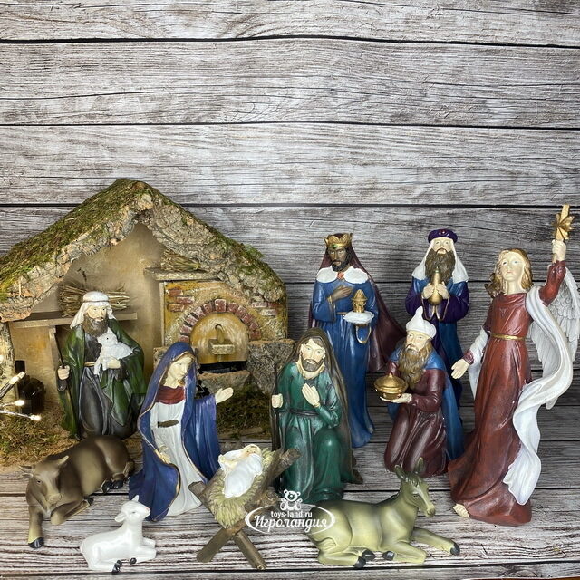Рождественский вертеп Светлый праздник в Вифлееме 6-26 см, 11 фигурок Kaemingk