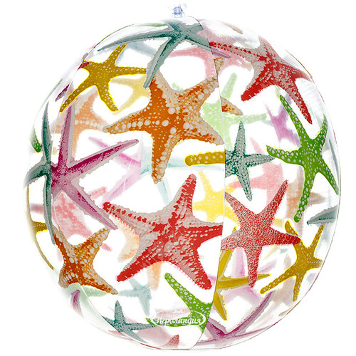 Надувной мяч Цветной с морскими звездами 51 см INTEX