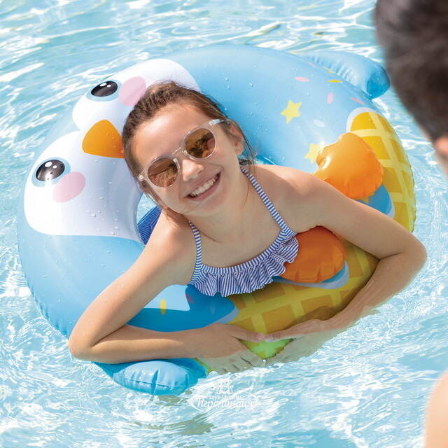 Надувной круг для купания Пингвин 91*76 см INTEX