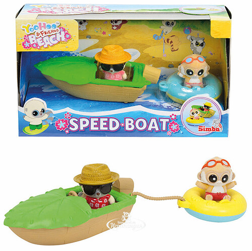 Игровой набор Пляжная лодка 2 фигурки YooHoo&Friends Simba