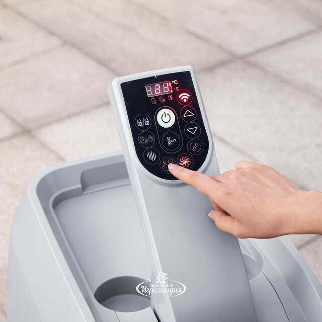 Надувной спа-бассейн 216*80 см 6001T Bestway Santorini Smart HydroJet Pro (Бествей Санторини Смарт Гидроджет Про), теплосберегающий тент, подсветка Bestway (Бествей)