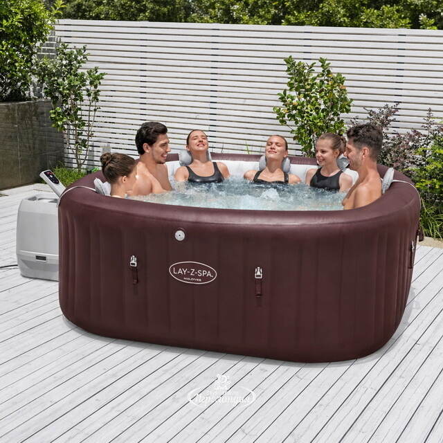 Надувной спа-бассейн 201*80 см 6001U Bestway Maldives Smart HydroJet Pro (Бествей Мальдивы Смарт Гидроджет Про), теплосберегающий тент, подсветка Bestway (Бествей)