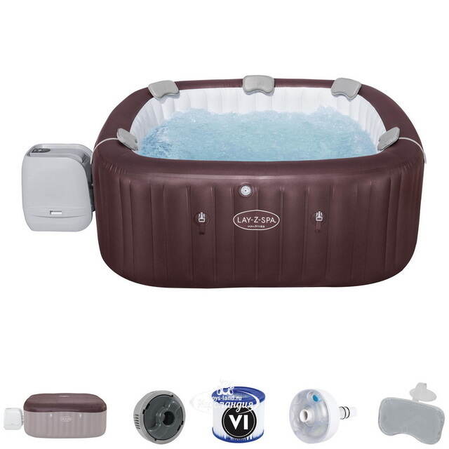 Надувной спа-бассейн 201*80 см 6001U Bestway Maldives Smart HydroJet Pro (Бествей Мальдивы Смарт Гидроджет Про), теплосберегающий тент, подсветка Bestway (Бествей)