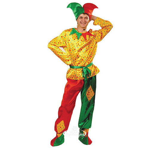 Карнавальный костюм для взрослых Петрушка, 46 размер Батик