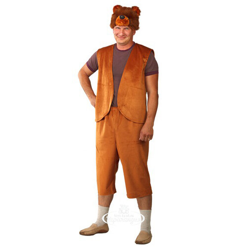 Карнавальный костюм для взрослых Медведь, 52-54 размер Батик