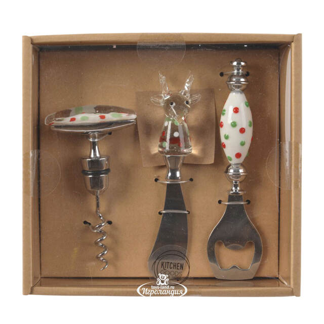 Набор для сервировки Jolly Deer: штопор, открывалка, нож для масла, 11-15 см Kaemingk