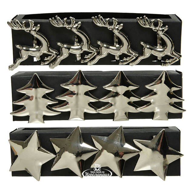 Кольца для салфеток Звезды, 4 шт Kaemingk