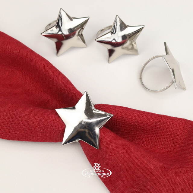 Кольца для салфеток Звезды, 4 шт Kaemingk