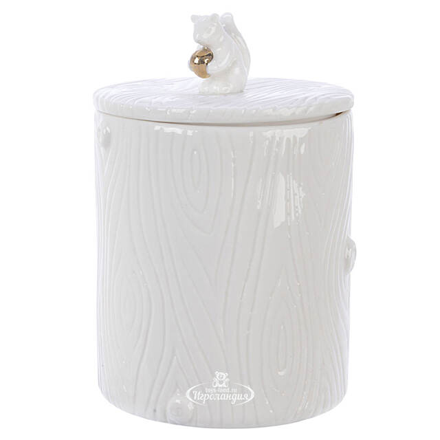 Фарфоровая банка для хранения Reims - Белочка Эйвери 14*10 см Kaemingk