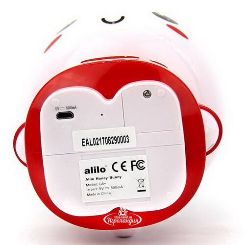 Медиаплеер-ночник Медовый зайка Alilo G6+ Bluetooth, красный Alilo