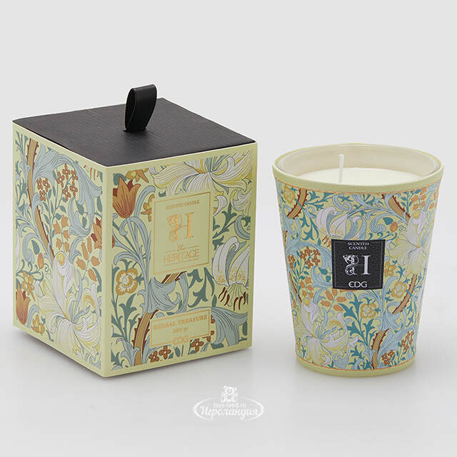 Ароматическая свеча в стакане The Heritage: Луговые Травы 12 см, 40 часов горения EDG