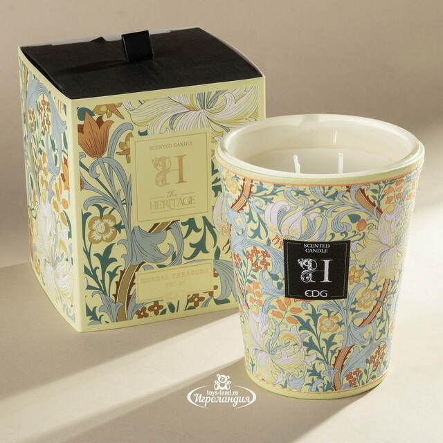 Ароматическая свеча в стакане The Heritage: Луговые Травы 12 см, 40 часов горения EDG