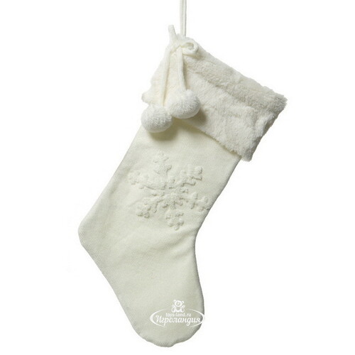 Новогодний носок Swedish Snowflake 53 см Kaemingk