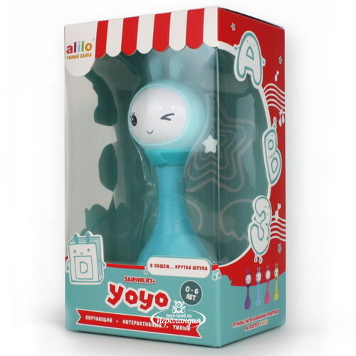 Интерактивная музыкальная игрушка Умный зайка Alilo R1+ Yoyo синий Alilo