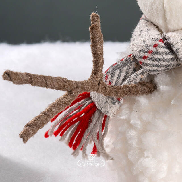 Декоративная фигура Снеговик Тоби в рождественском колпаке 29 см Kaemingk