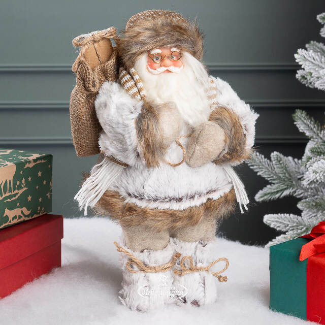 Декоративная фигура Санта-Клаус - Кудесник из снежной Лапландии 30 см Kaemingk