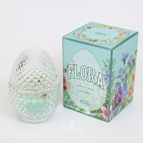 Ароматическая свеча Flora - Fig&Gardenia 12 см, 20 часов горения EDG