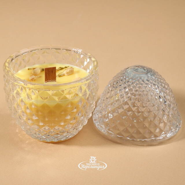Ароматическая свеча Flora - Ginger&Warm Vanilla 12 см, 20 часов горения EDG